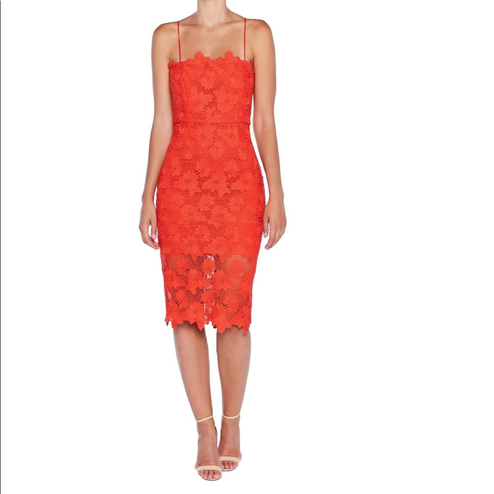 Bardot Red Dress